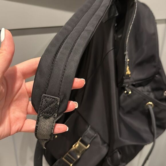 ?Last Deal?Black Backpack with Gold Accents